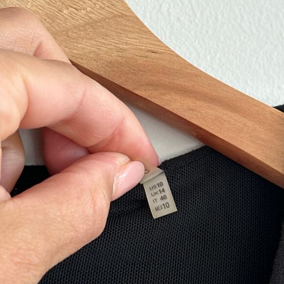 Elie Tahari Heidi Eyelet Hem 1/4 Zip Sleeveless Dress Black 10 - Picture 7 of 8